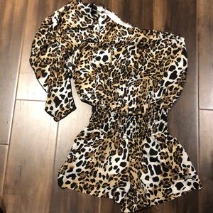 Leopard print romper